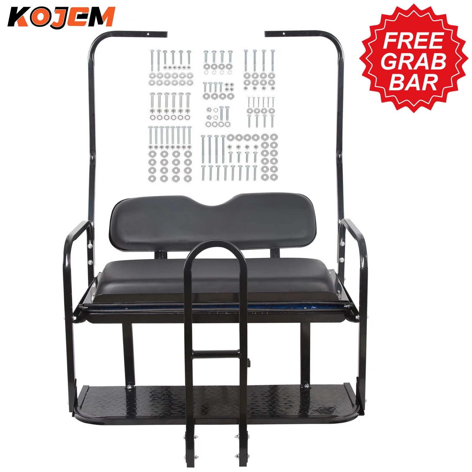 Rear Flip Seat Kit Grab Bar Roof Support For Club Car Golf Cart DS 1982-2000.5