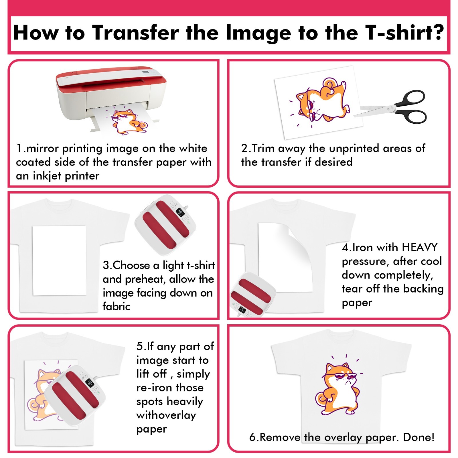 Bulk 100 Koala Printable Heat Transfer Paper Light T-shirt Inkjet Sublicotton