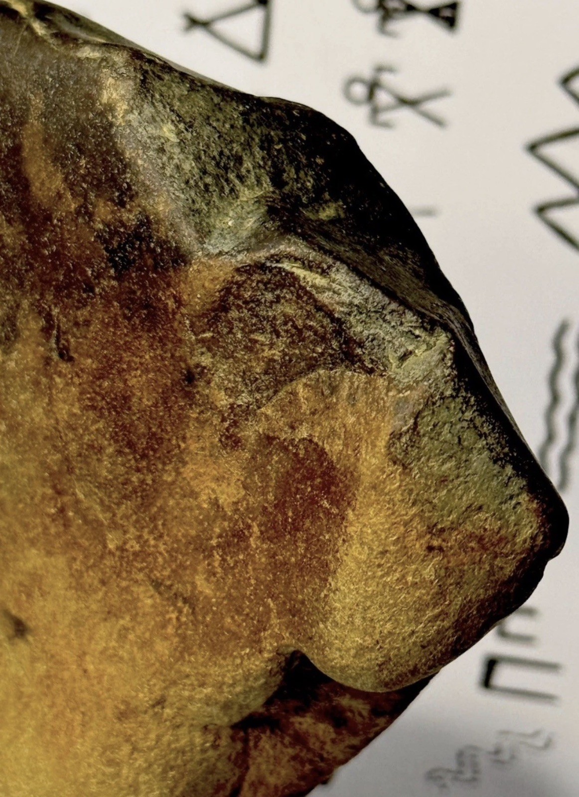 Native American Indian Authentic Artifact Stone Carved Effigy, 1 lb 3 oz • VA