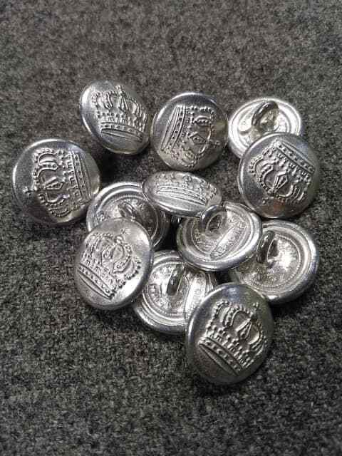 WWI German Overcoat Button 1915 in silver, unpainted 19MM buttons by the each