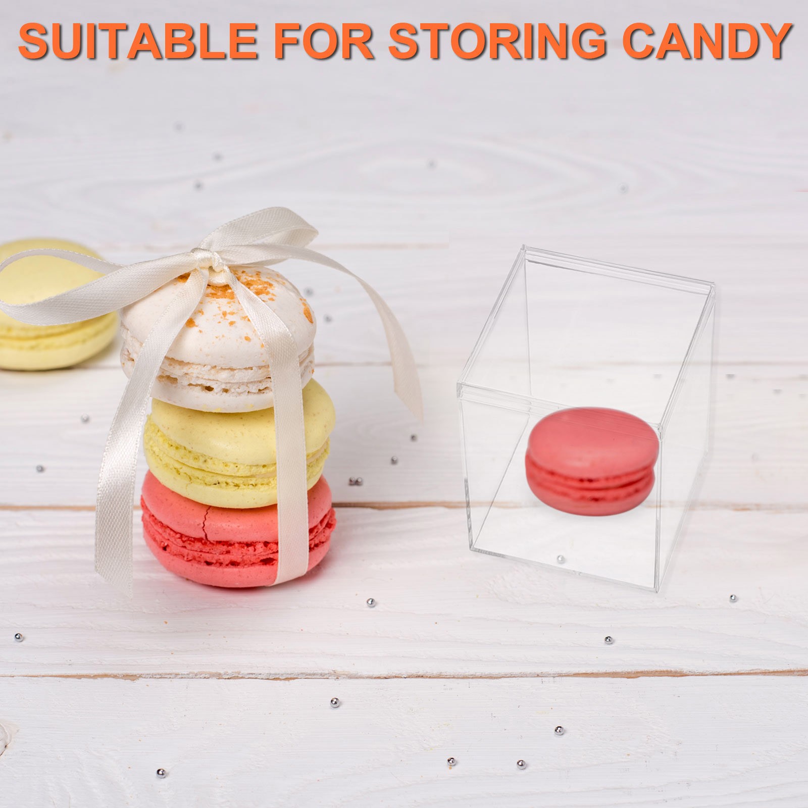 4.33" x 4.33" x 1.57" Acrylic Box with Lid Clear Acrylic Display Boxes