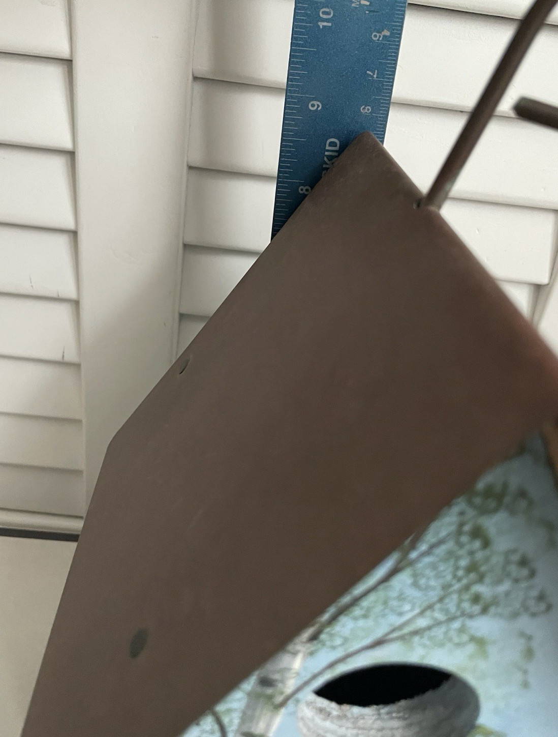 Vtg Hand Painted Birdhouse Copper Roof Polly's Perch similar 'The Art Dept' 1996