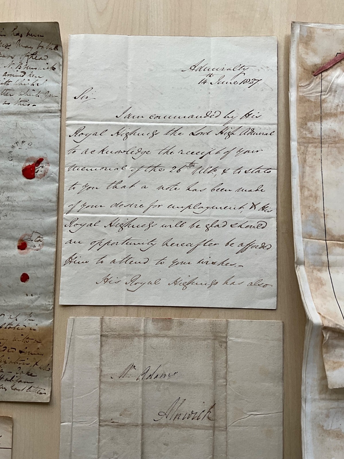 Antique GB Ephemera 1704 - 1880 mixed collection letters, deeds, invoices #SF45