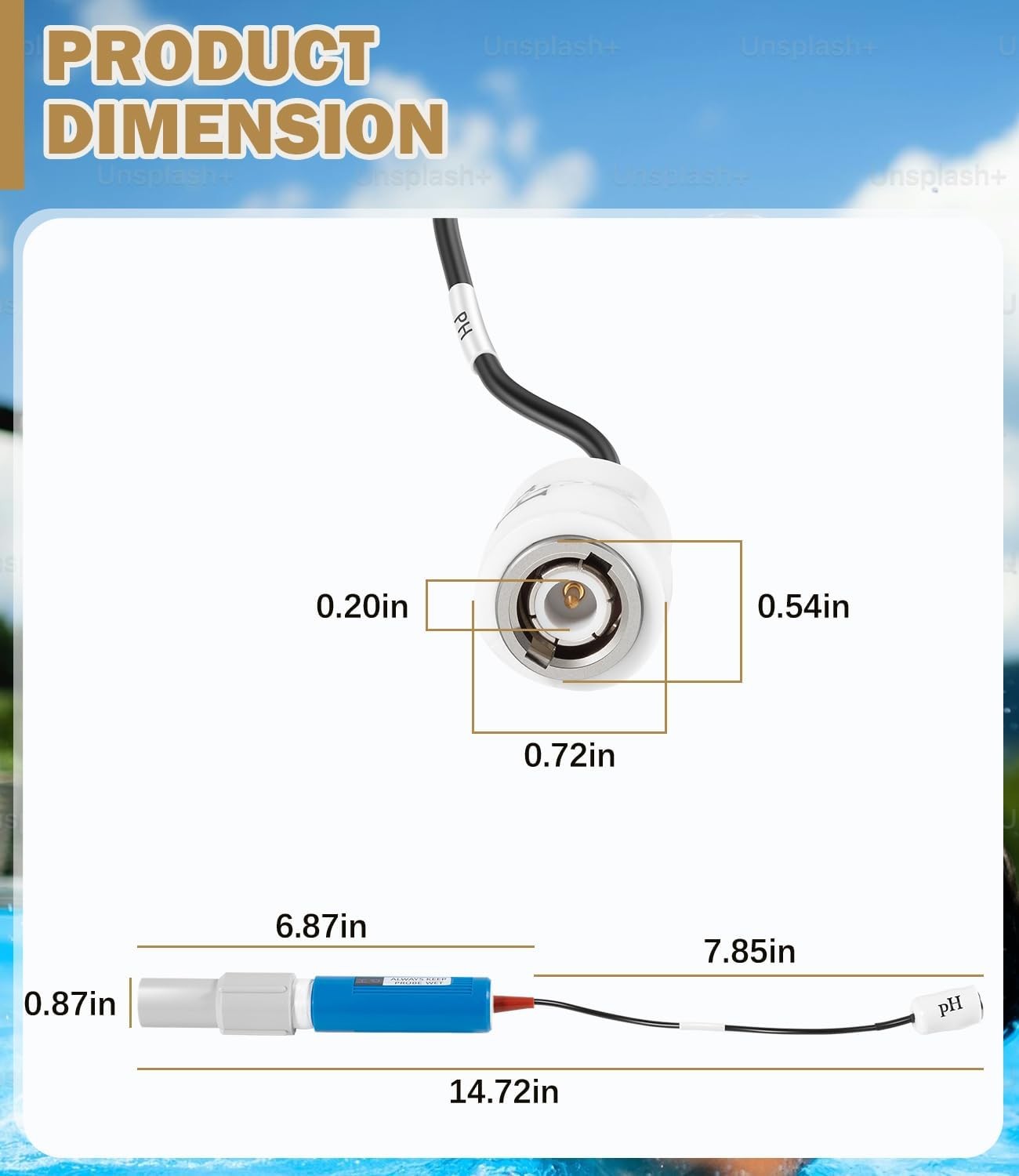 GLX-Probe-PH PH Probe Sensor for Hayward Sense and Dispense HL-CHEM AQL-CHEM
