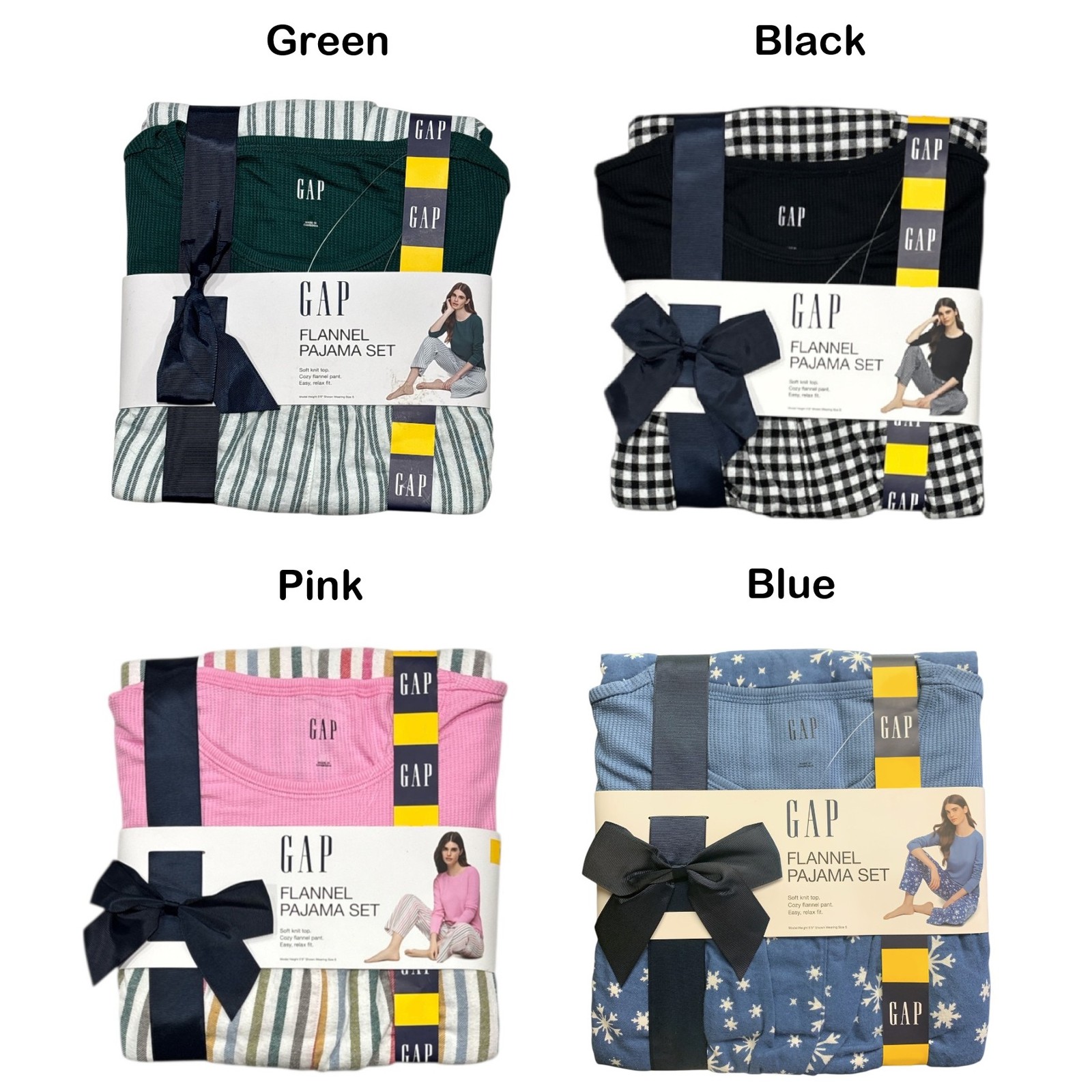 Gap Women's Relaxed Fit Soft Brushed Flannel Pajama Set, 2-Piece