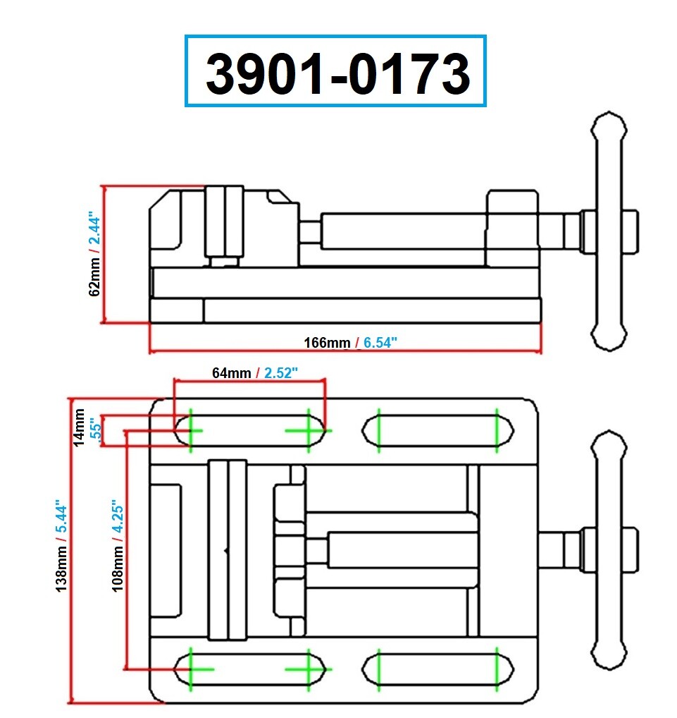 PRO-SERIES LOW PROFILE 3" DRILL PRESS VISE (3901-0173)