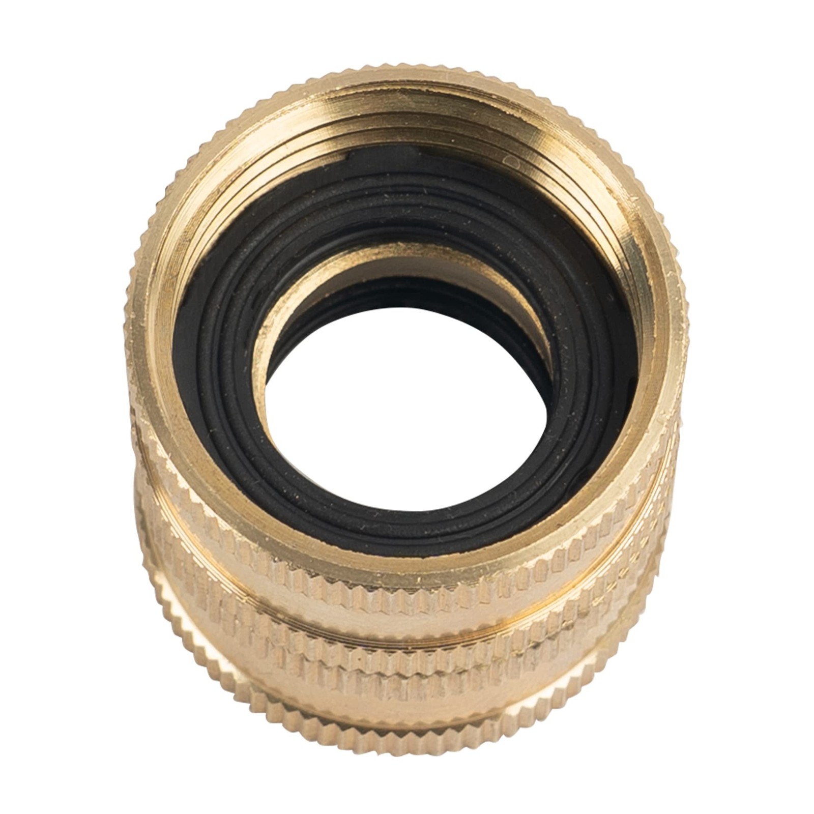Hourleey Garden Hose Adapter, 3/4 Inch Solid 2 Pack Female to Female, Gold