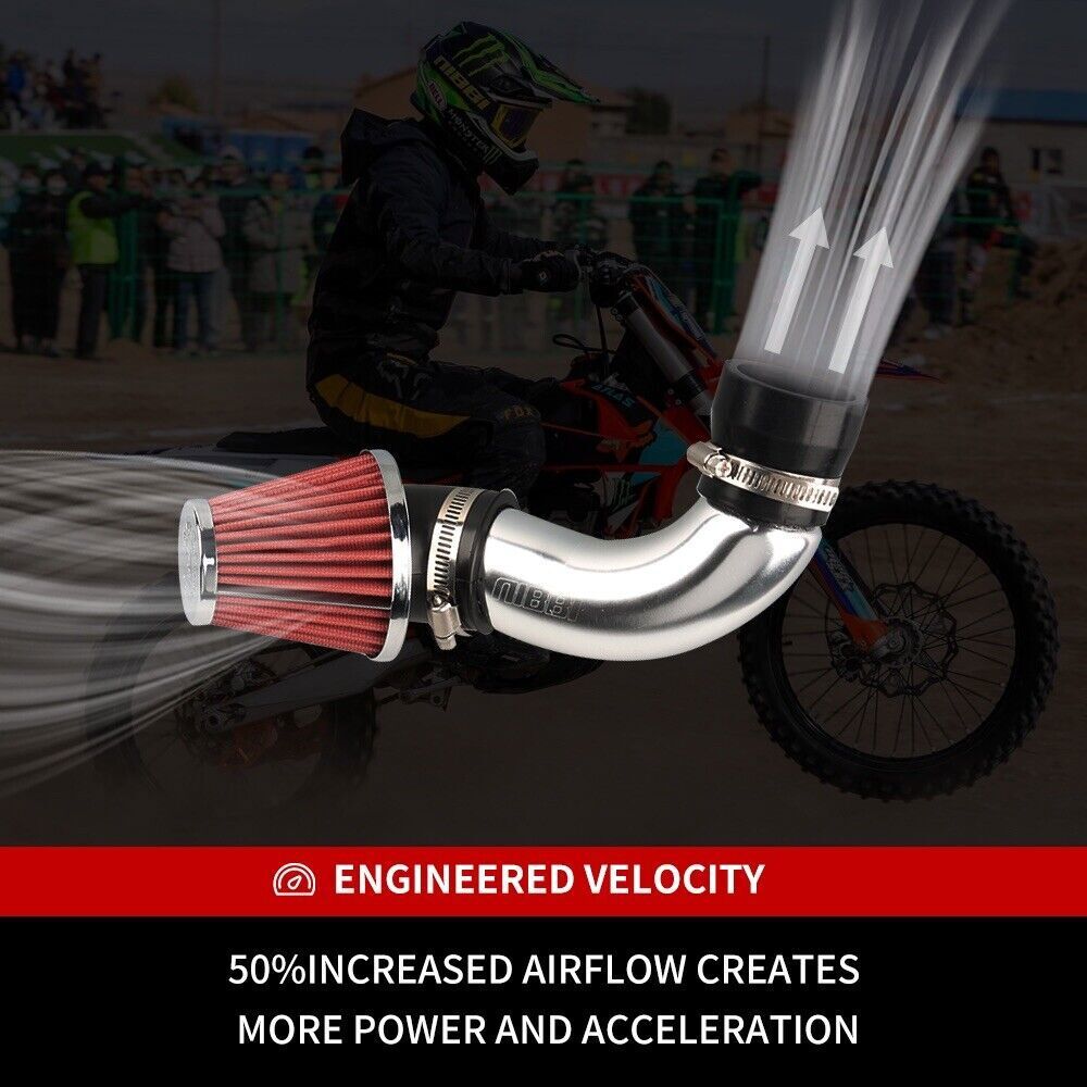 NIBBI Air Filter Intake Manifold Hose Curve Pipe Elbow Kit GY6 ATV Dirt Pit Bike