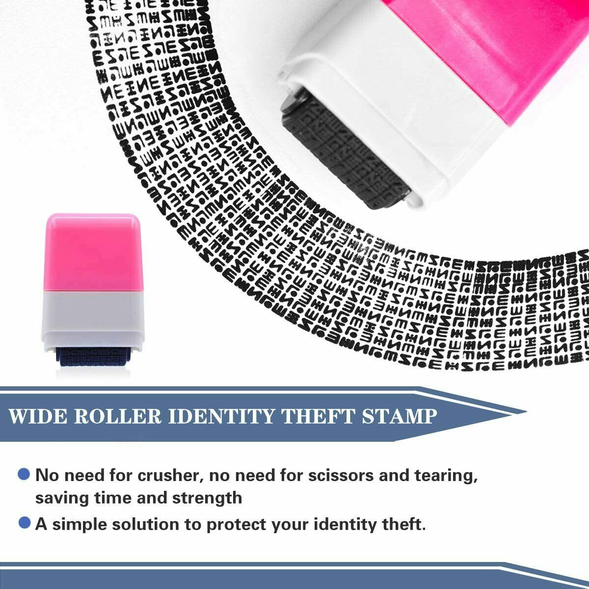 Pack 2 Identity Theft Protection Roller Stamp Guard ID Privacy Confidential Data