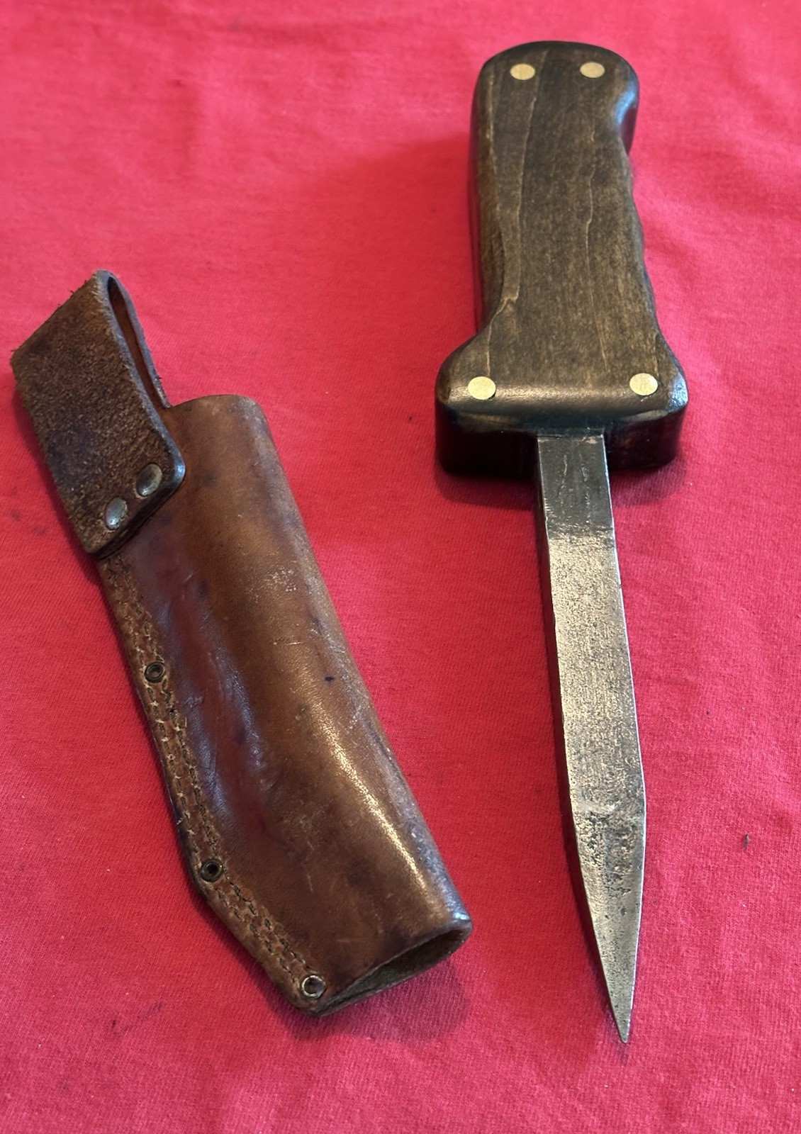 WW1 1914-1918 ENGLISH TRENCH SPIKE KNIFE - NEW WOOD GRIP
