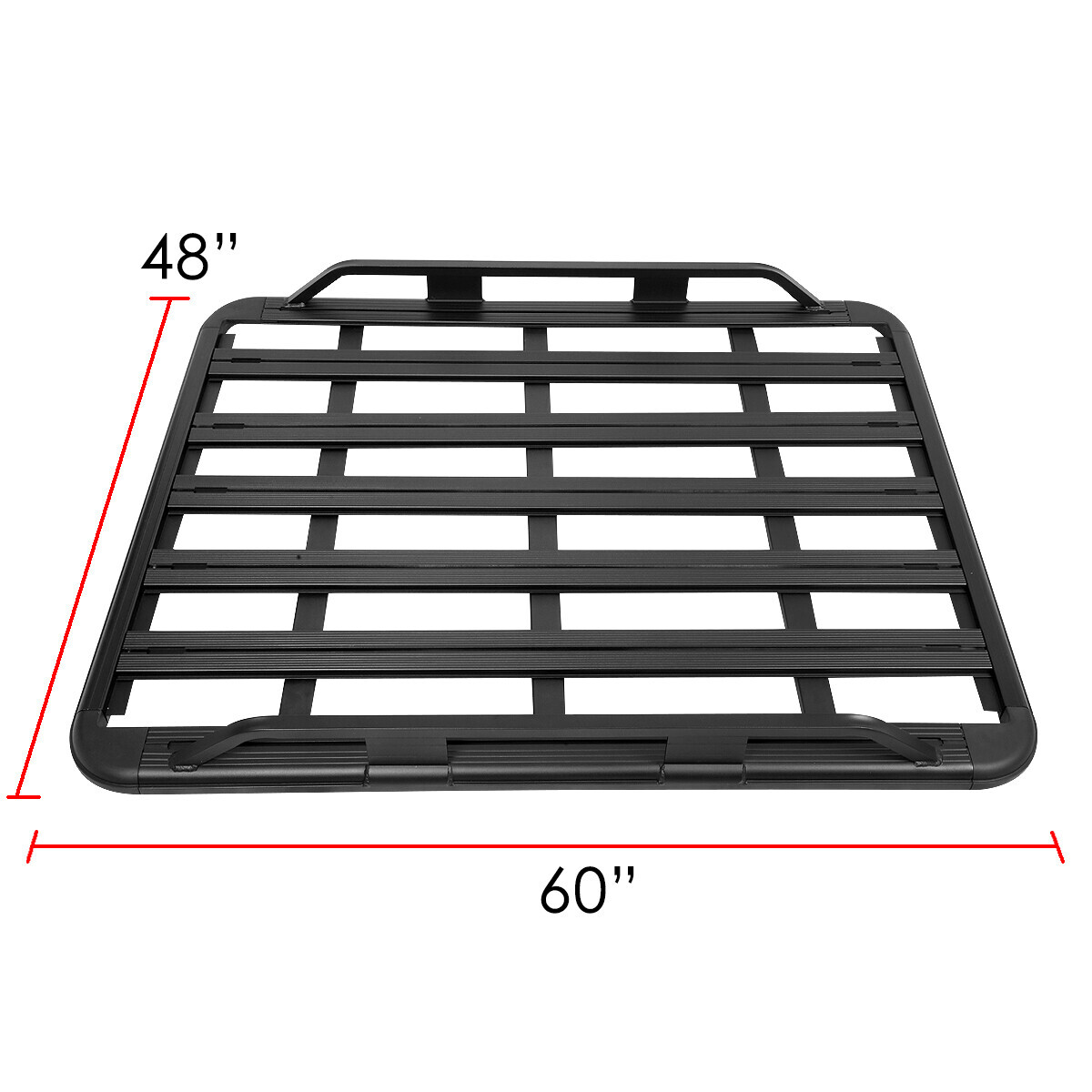 60"x 48"x 6"ALUMINUM ROOF RACK CAR/SUV CARGO BAG/LUGGAGE CARRIER BASKET BLACK