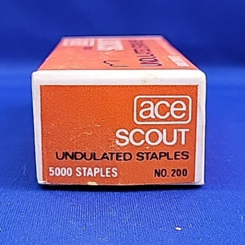 Ace Scout Undulated Chisel Point Staples 200 Use Scout 202 or Clipper 702 Pliers