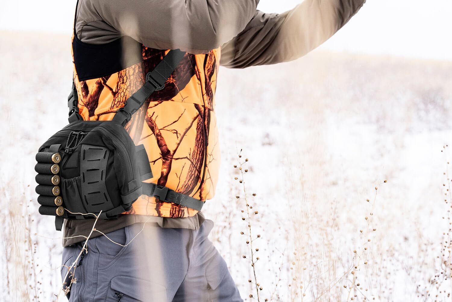 Tactical Molle 6 Rounds Shotgun Shell Holder Ammo Carrier Pouch for 12/20 Gauge