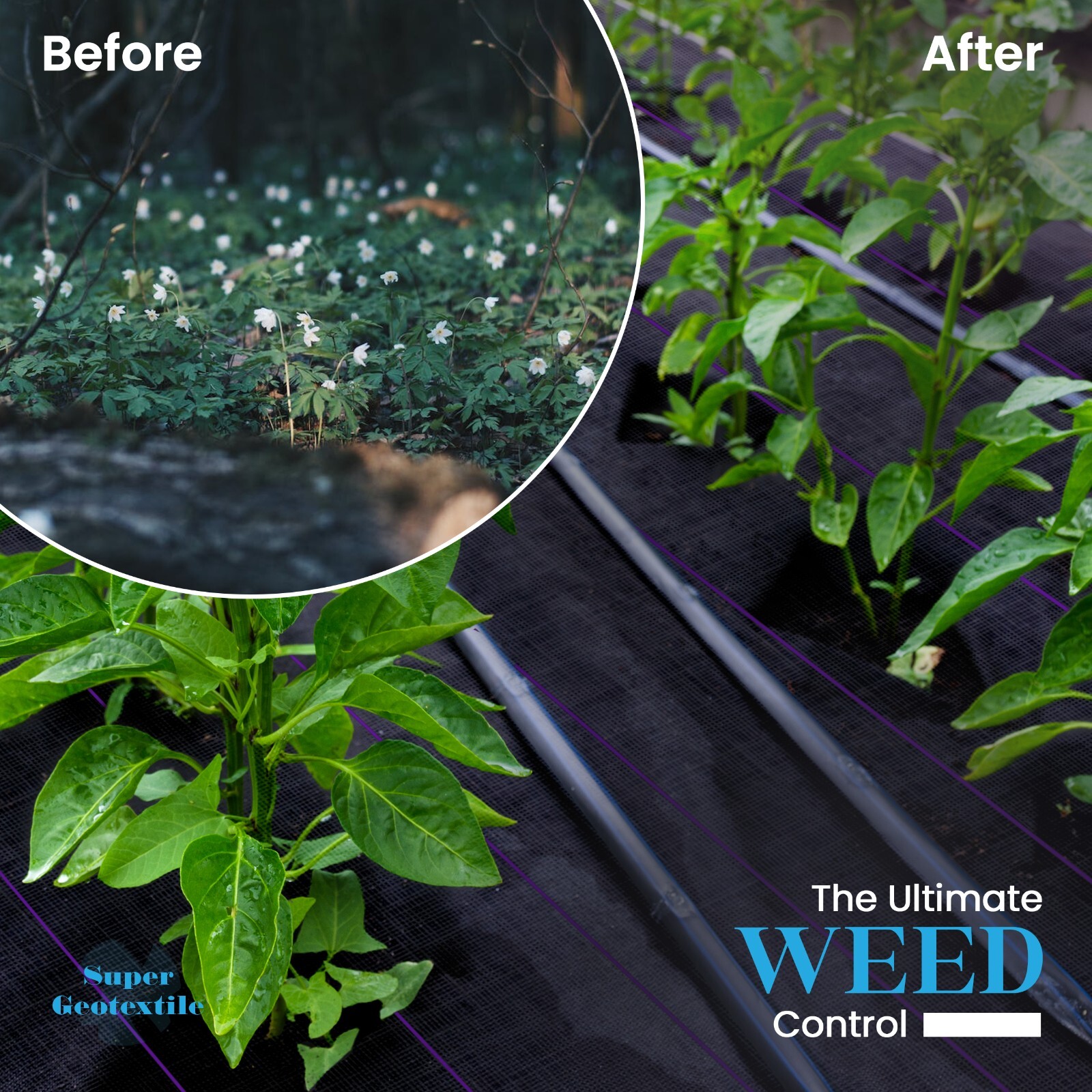 Super Geotextile Professional 5oz Geotextile Weed Barrier - Landscape Fabric