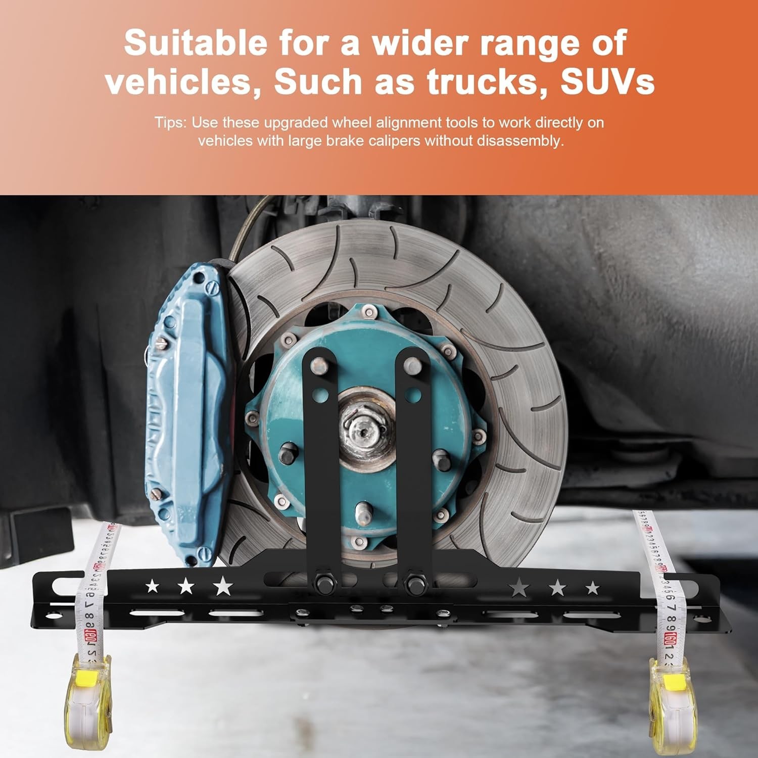 2 PCS Wheel Toe Alignment Tool Plate Automotive Wheel Alignment Tool - Black