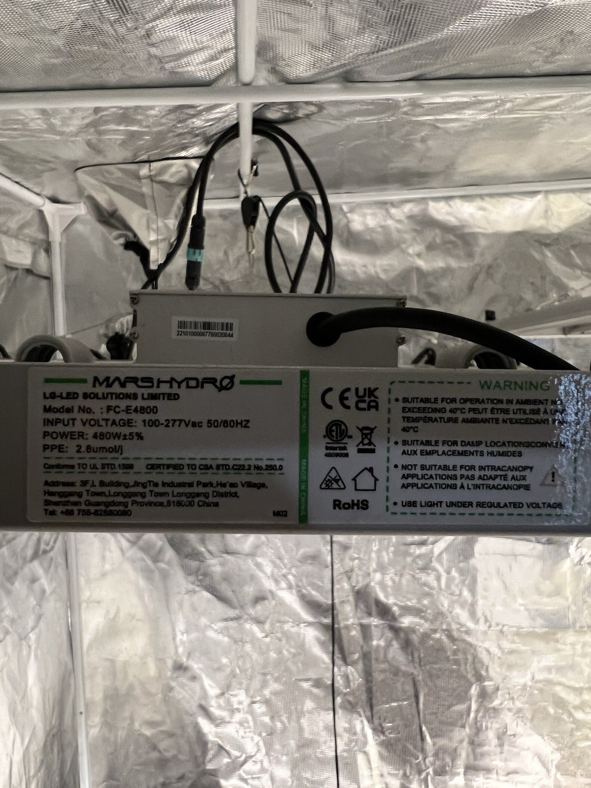 Mars Hydro FC-E4800 LED Grow Light 400W Indoor Dial Dimming Hydroponics