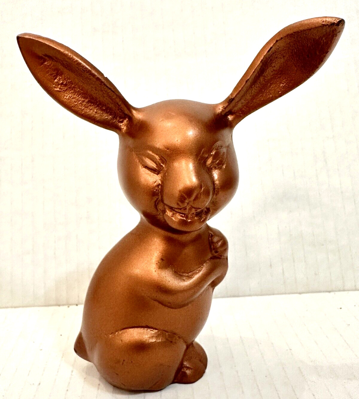 Solid Copper Alloy Bunny Rabbit Figurine 5"