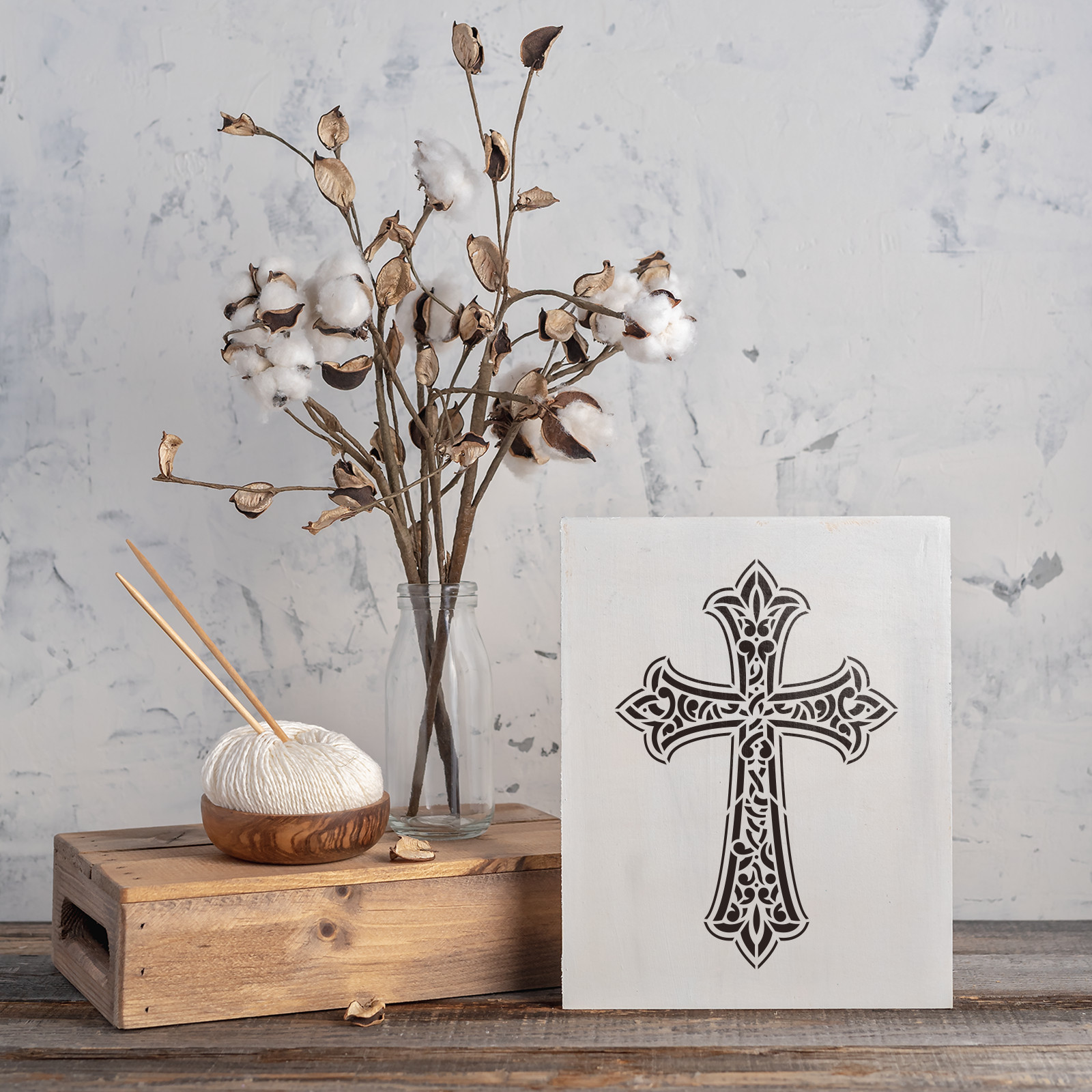 Cross Stencil - Durable & Reusable Mylar Stencils