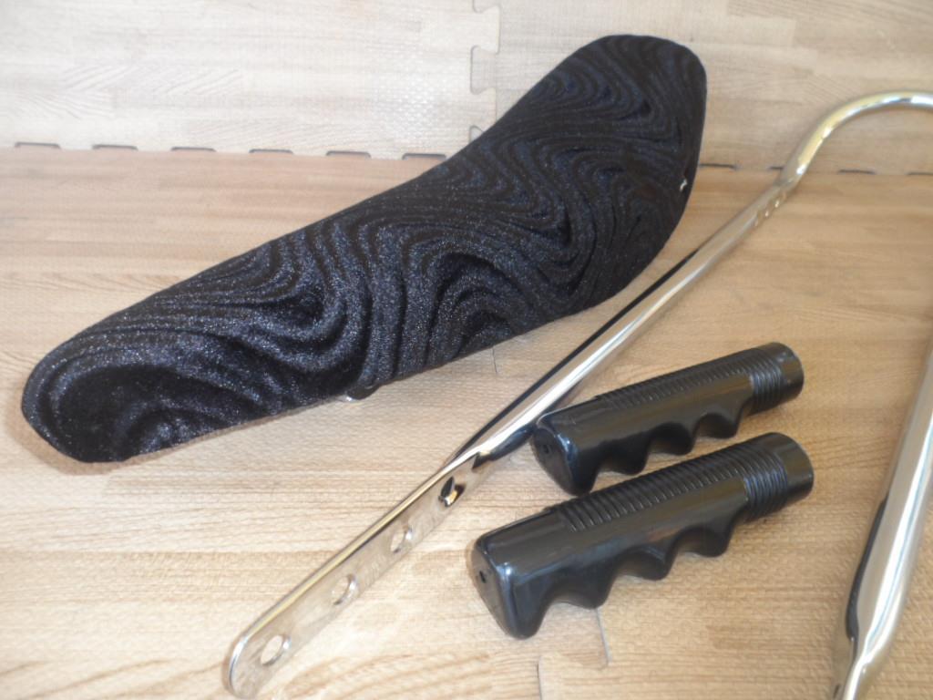 20" BLACK Velour Velvet Lowrider Krate BANANA SEAT SISSY BAR Grips Included
