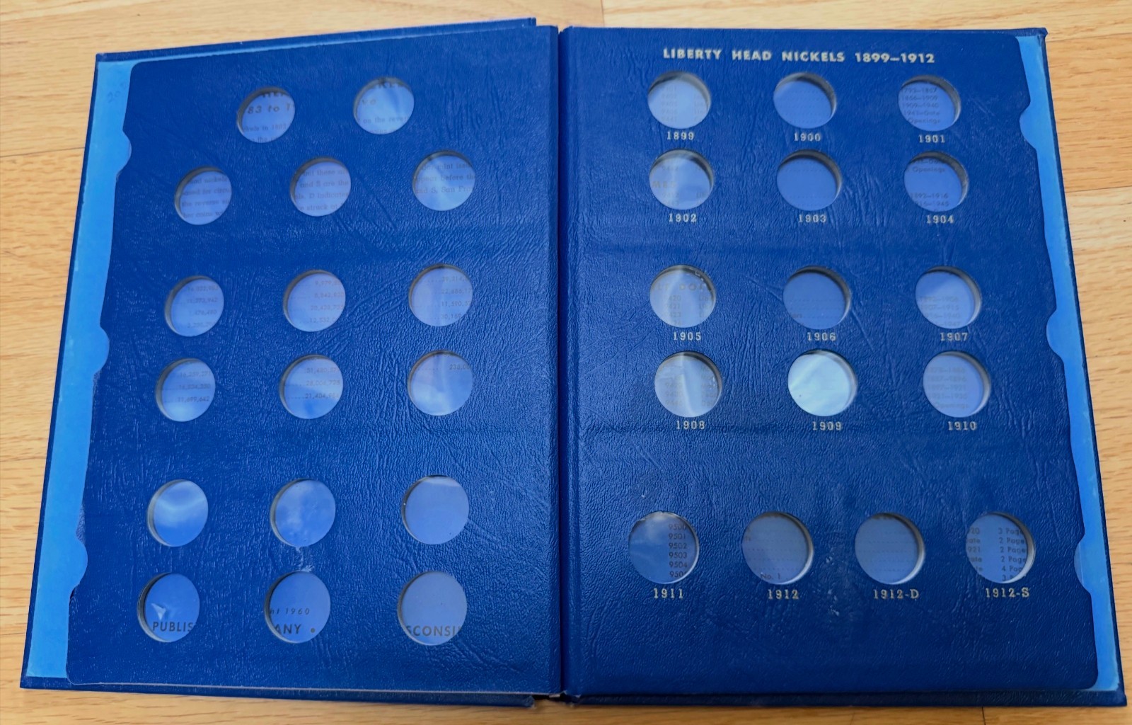 Whitman Classic Bookshelf Album Liberty Nickels 1883-1912 : Empty, No Coins