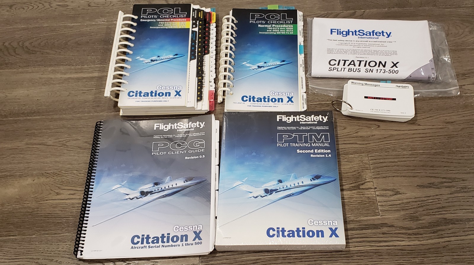 Citation X FlightSafety Pilot Training Manuals (USED & NEW, Great Condition)