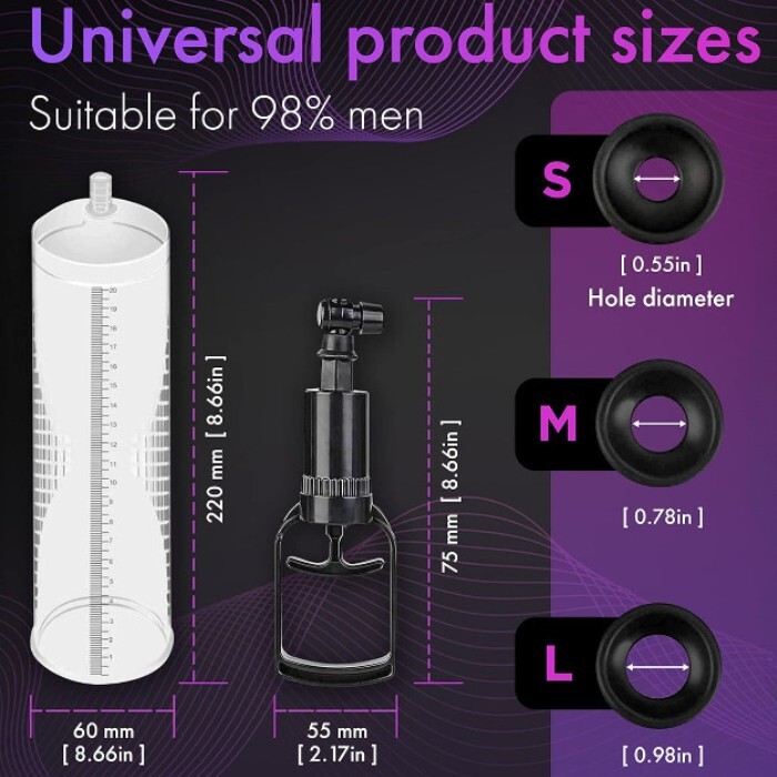 Vacuum Penis Extend Pump for Male Enhancement Erectile Enlargement Enlarger Toy