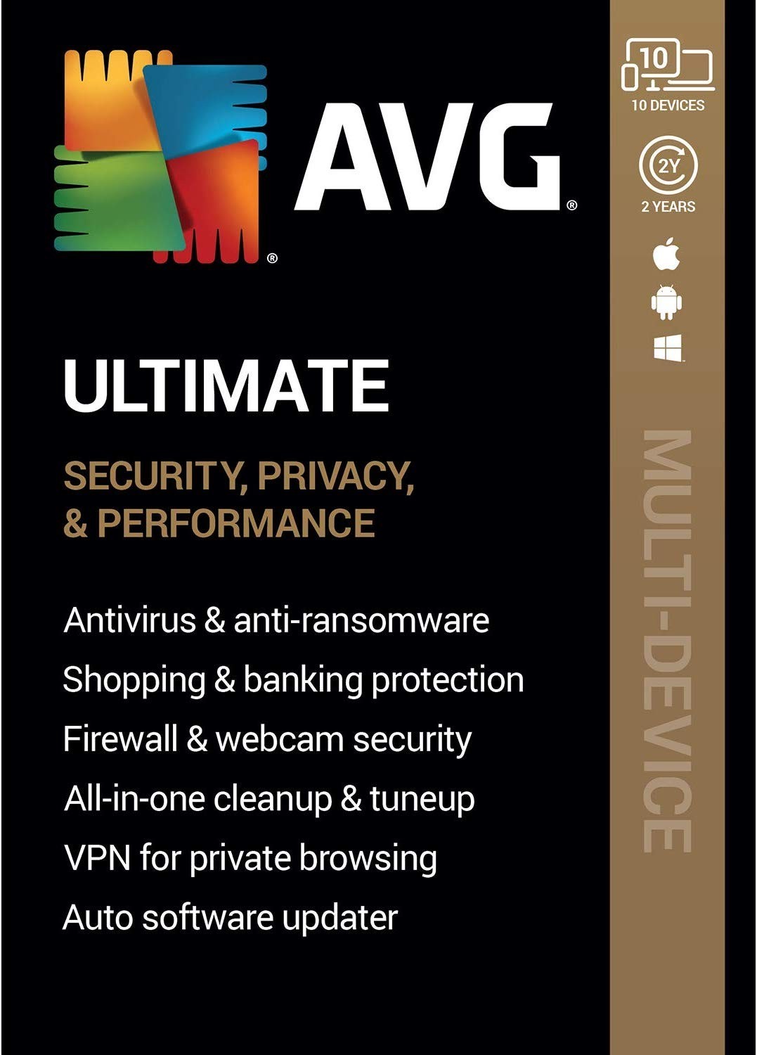 AVG ULTIMATE 2025 - FOR 10 DEVICES - YEARS - INCLUDES SECURE VPN - PRODUCT KEY