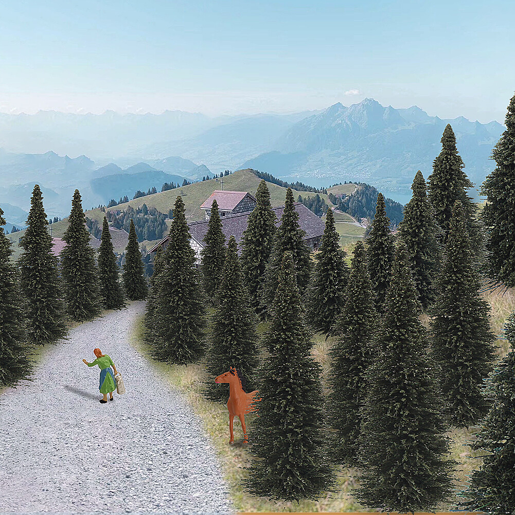 20pcs Model Pine Trees O Scale 1:50 Green Pines Model Railroad Layout 12.5cm