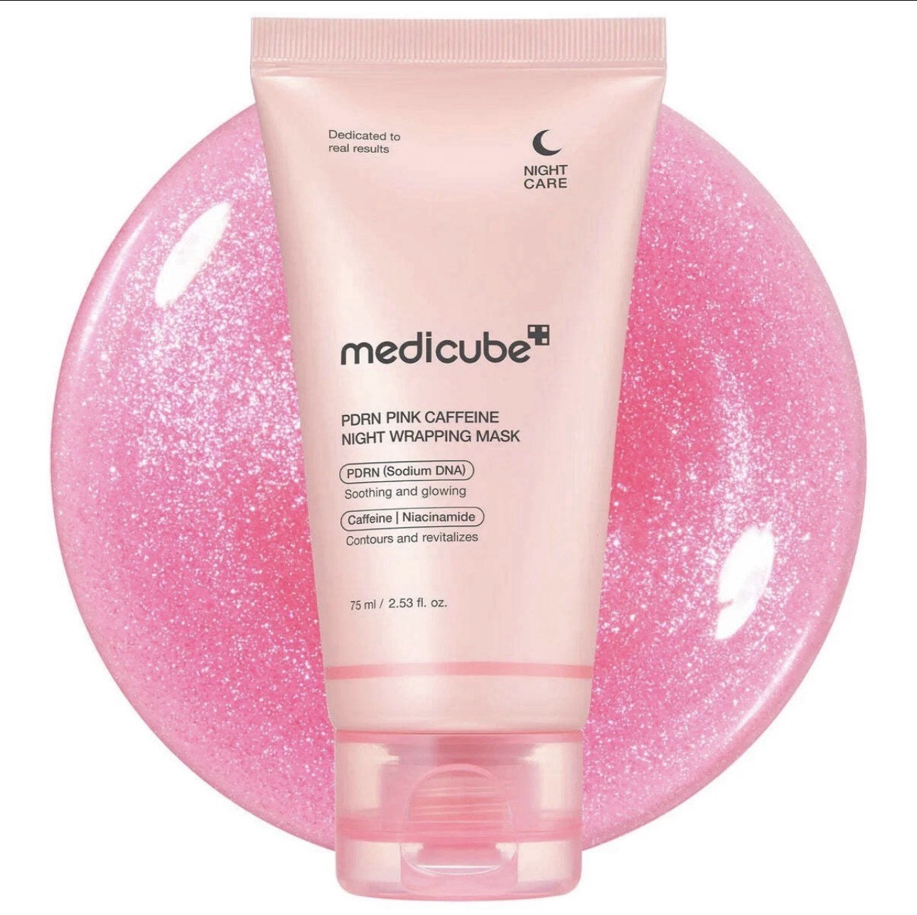 Medicube PDRN Pink Caffeine Overnight Wrapping Mask 75ml/2.53 fl oz [US SELLER]