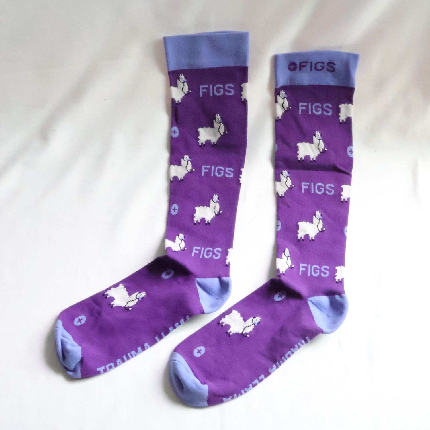 Figs Compression Socks Size L Comfortable Stylish Purple Design
