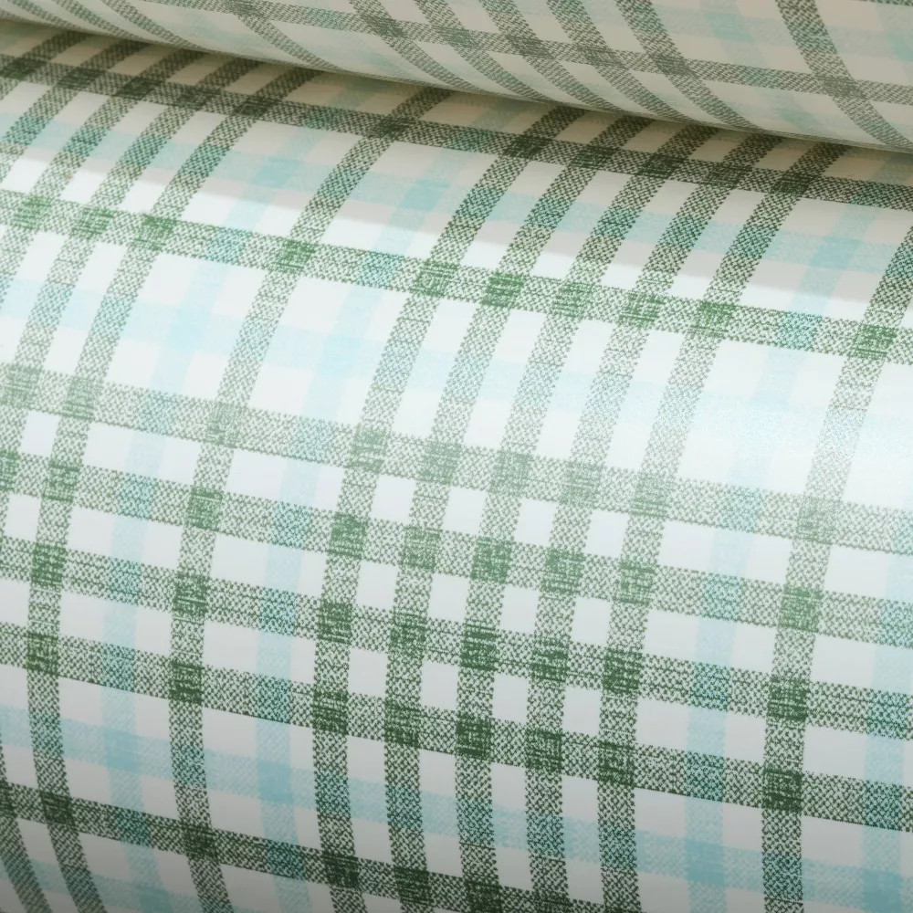 132 Gallon Layered Plaid Inflatable Kiddie Pool Green/Blue - Hearth & Hand