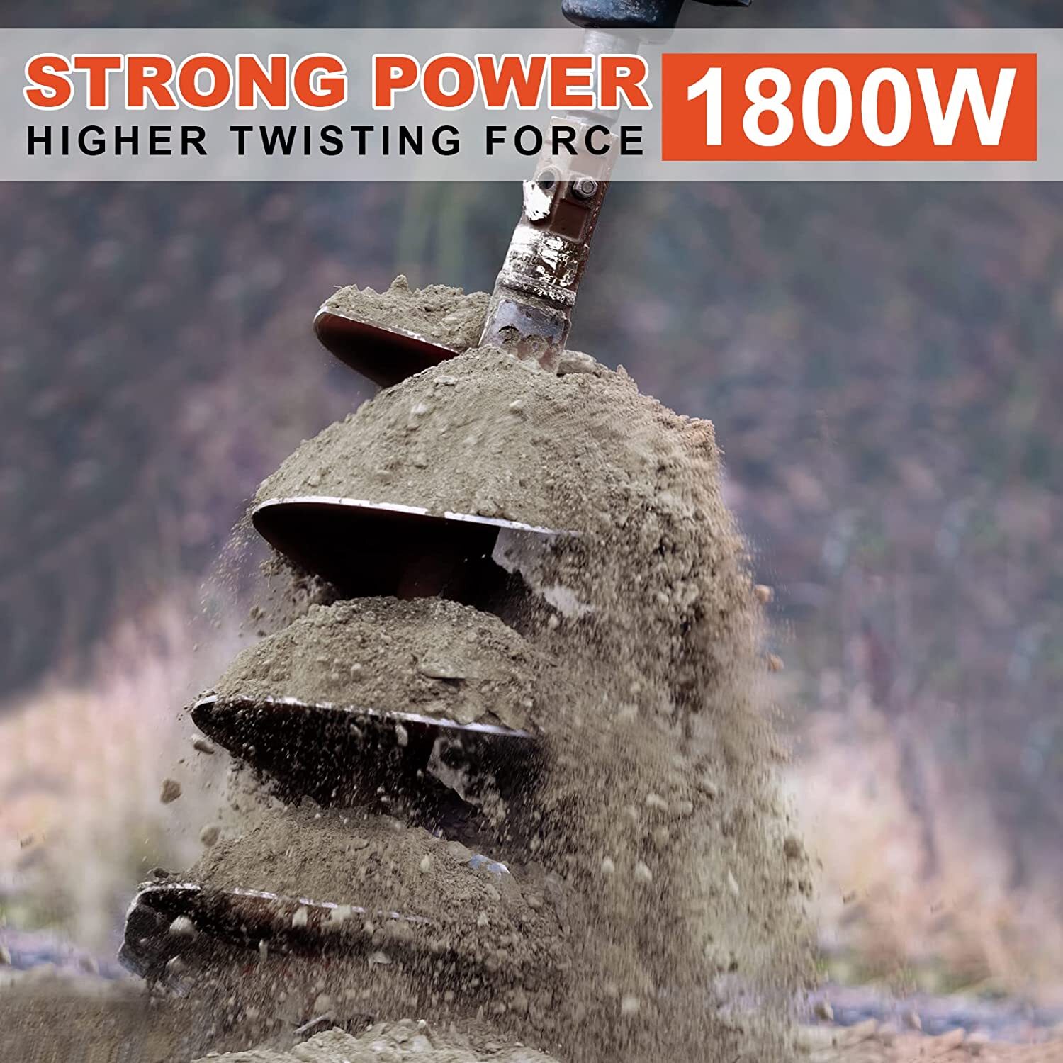 DC HOUSE 52CC 2.4HP Gas Powered Post Hole Digger, New