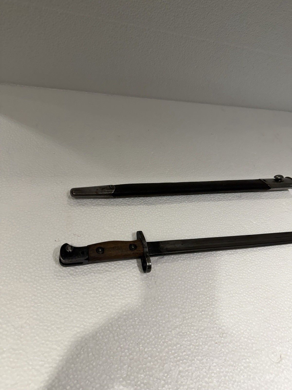 WWI WWII British English Pattern 1907 Rifle Bayonet Knife & Scabbard