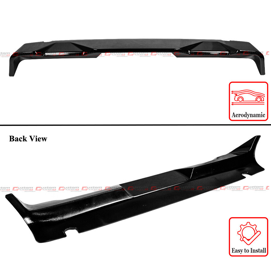 FOR 2015-20 FORD F-150 R STYLE GLOSSY BLACK REAR TRUCK TOP CAB ROOF SPOILER WING