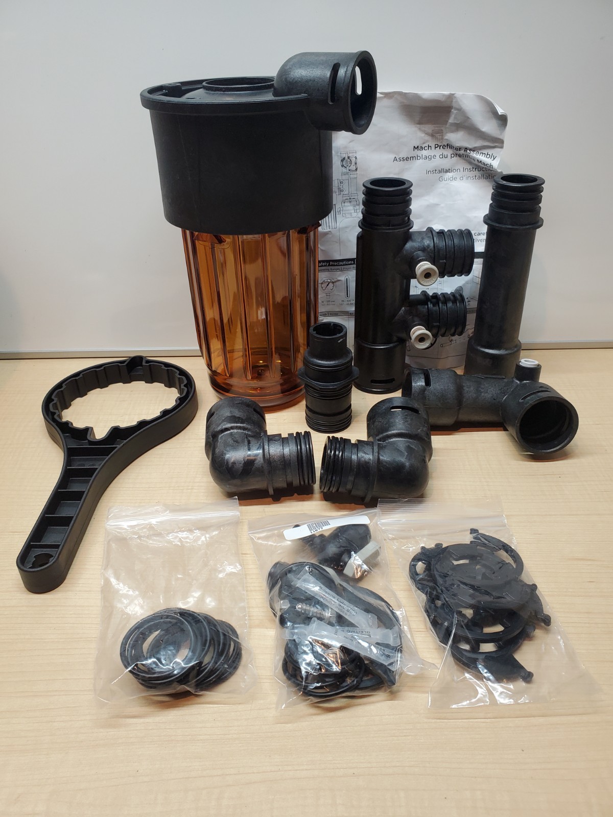 Kinetico MACH 10" Pre Filter Assembly Amber.