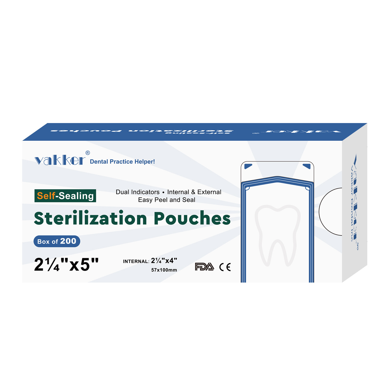 Self Sterilization Pouches Autoclave, Medical Sterilizer Bags Dental Tattoo Nail