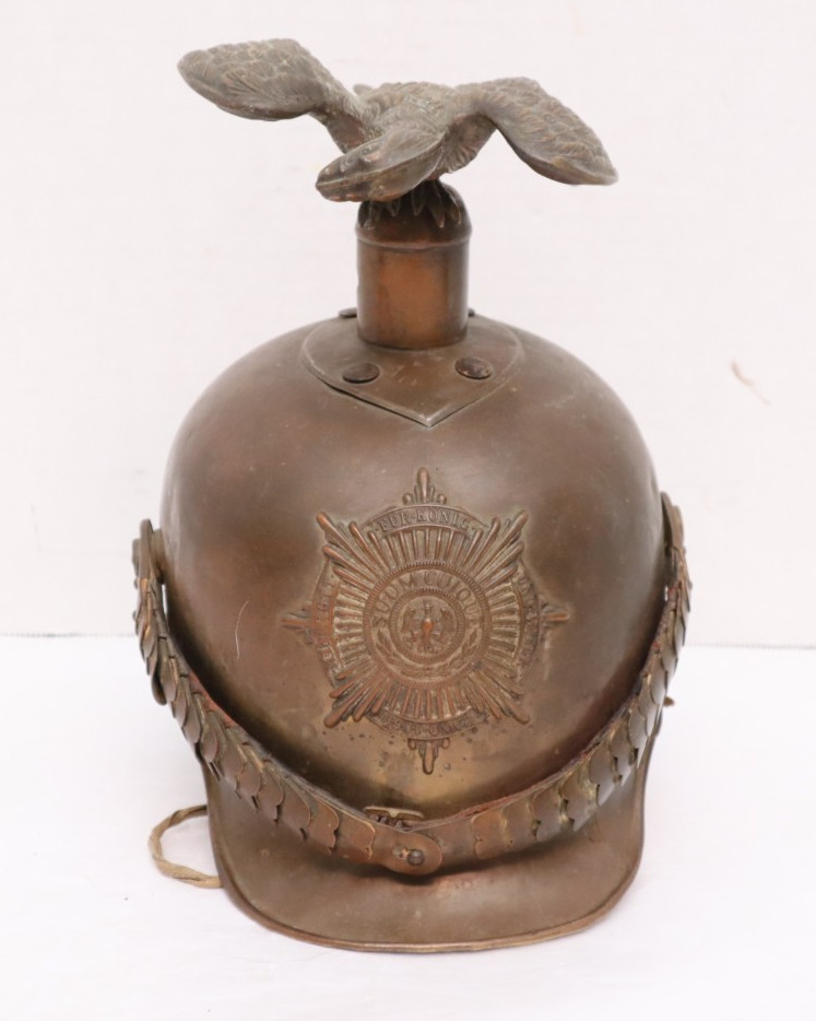 Prussian Garde du Corps Brass Parade Helmet W Eagle Top