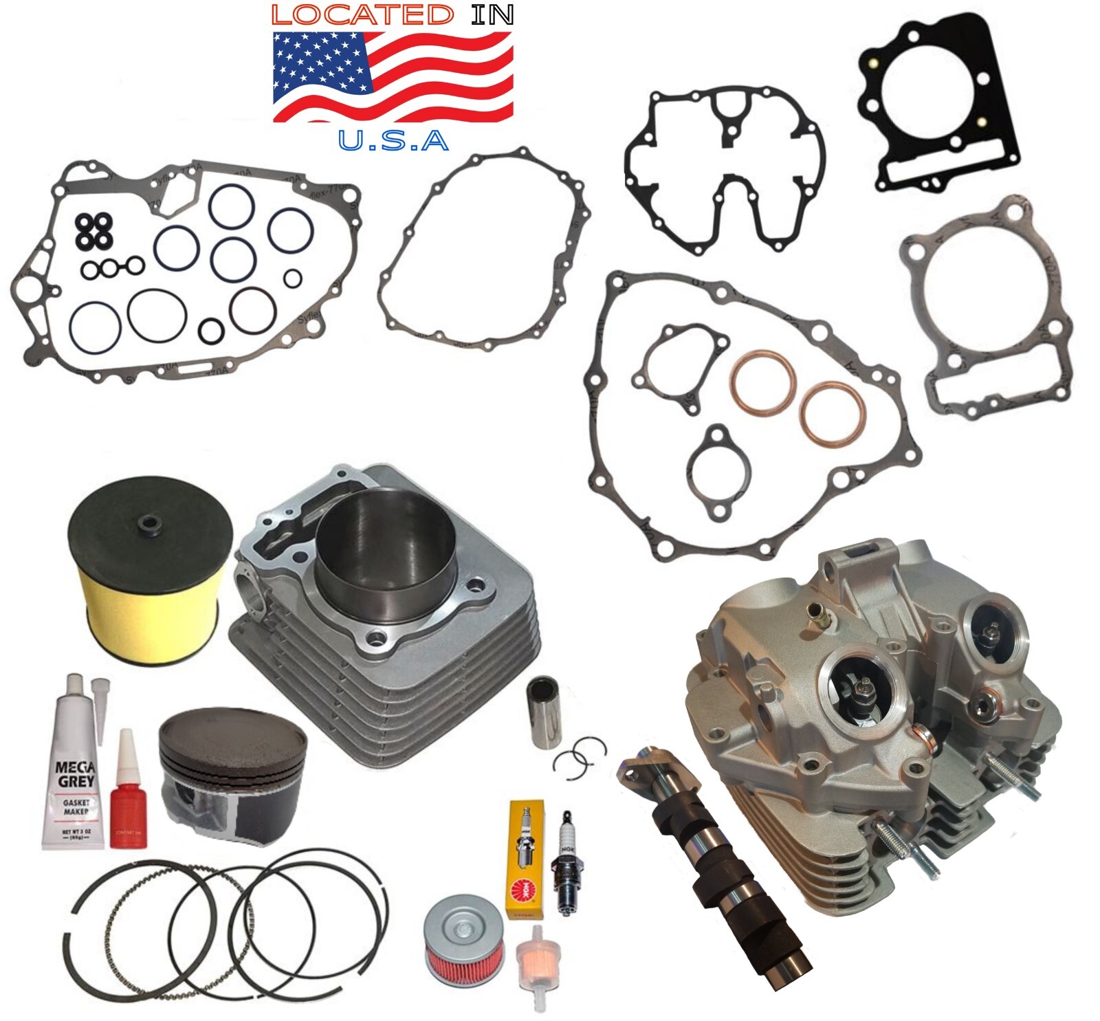 fits Honda Trx400ex TRX 400ex 400cc Stock Cylinder Complete Head Camshaft 99-08