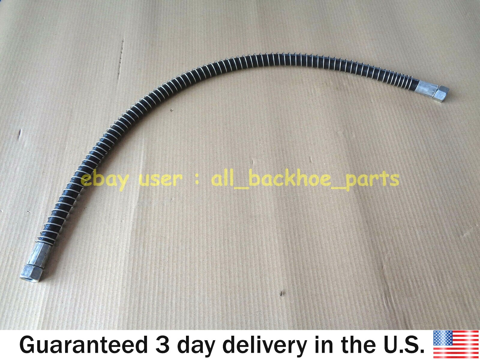 JCB BACKHOE - HOSE 3/8 BSP 800 MM WITH SPRING GUARD, 2 PCS. (PART NO. 612/80156)