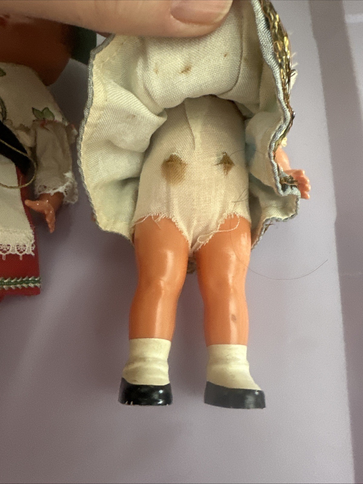 VINTAGE Germany Wind Up Dancing Dolls Celluloid One Without key Lot Of 2