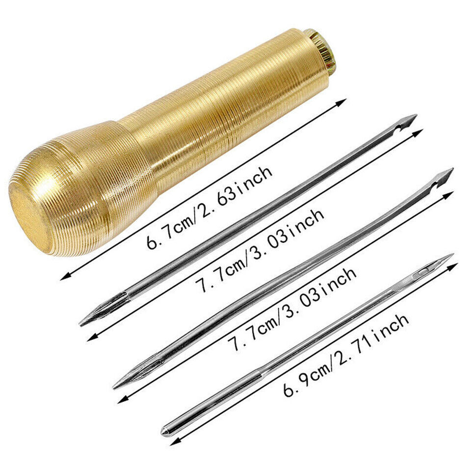 Leather Sewing Kit With Hand Speedy Stitcher Sewing Awl Waxed Thread Repair Tool