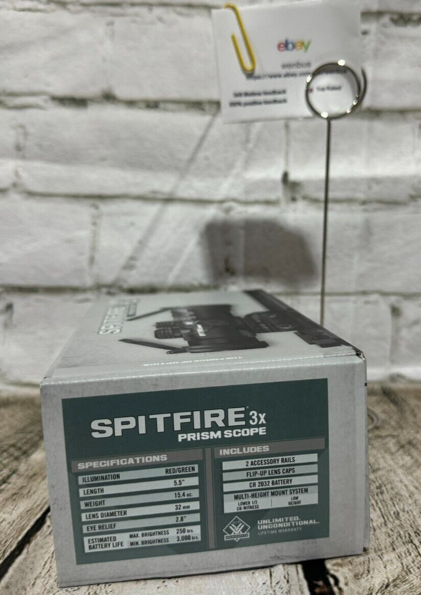 Vortex Spitfire 3X Prism Scope SPR-1303 Red/Green EBR-556B MOA Reticle Brand New