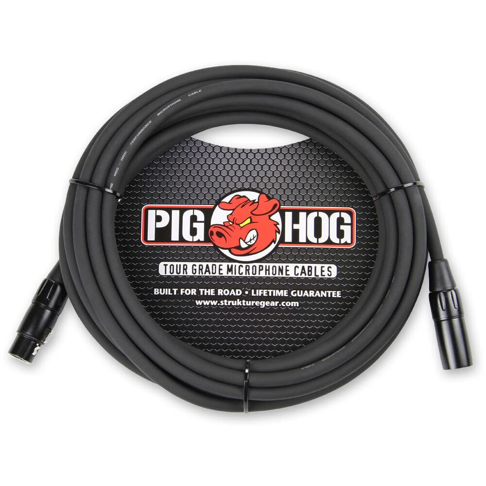 Pig Hog PHM25 25' ft XLR 8mm Tour Grade Mic Cable (10-Pack)