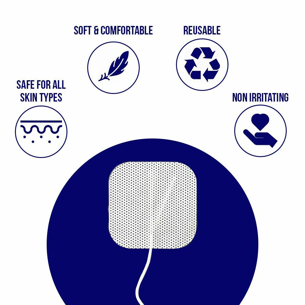 40 TENS Electrode Pads EMS Replacement Unit 7000 3000 2x2 Muscle Stimulator BULK