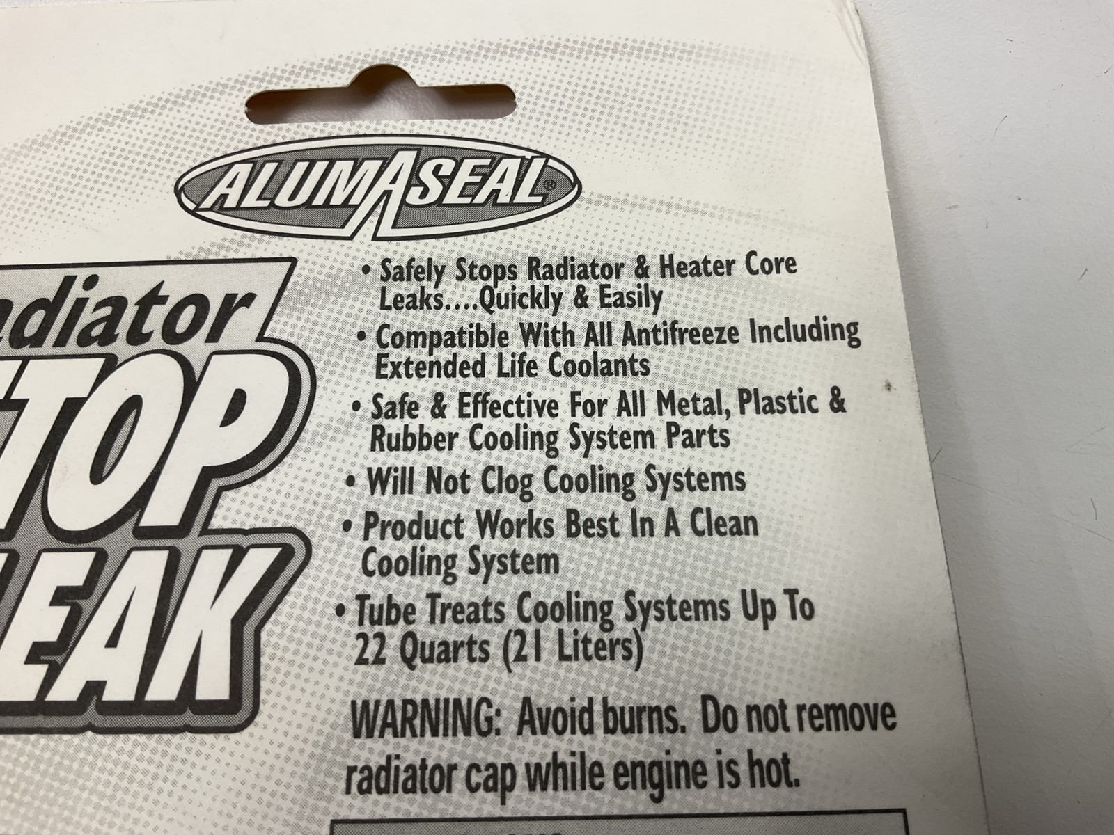 AlumAseal ASBPI12 Radiator Stop Leak Powder Blister Card 20G - Emergency Repair