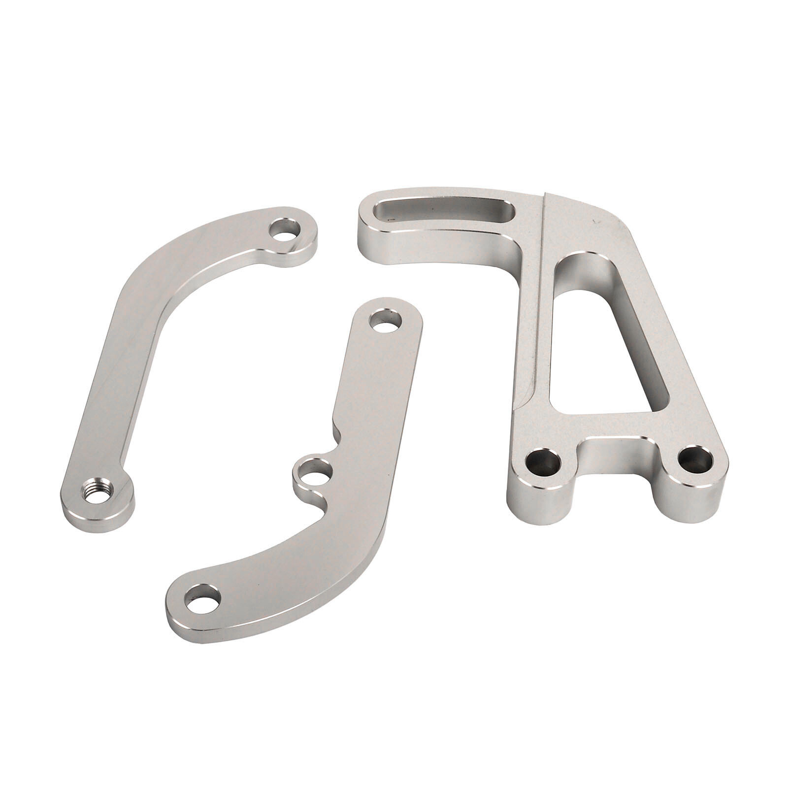 Chrome Saginaw Power Steering Pump w/ Bracket & Pulley Kit For SBC Chevy 350 305