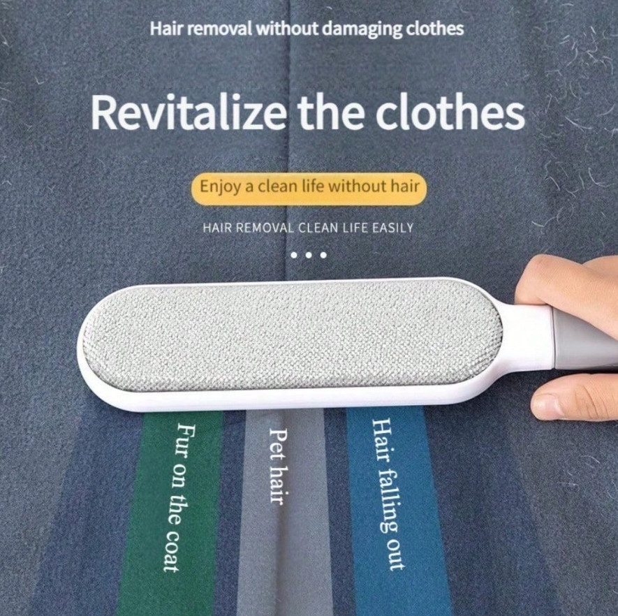 1 pc Reusable Manual Lint & Pet Hair Remover Brush for Clothes & Furniture