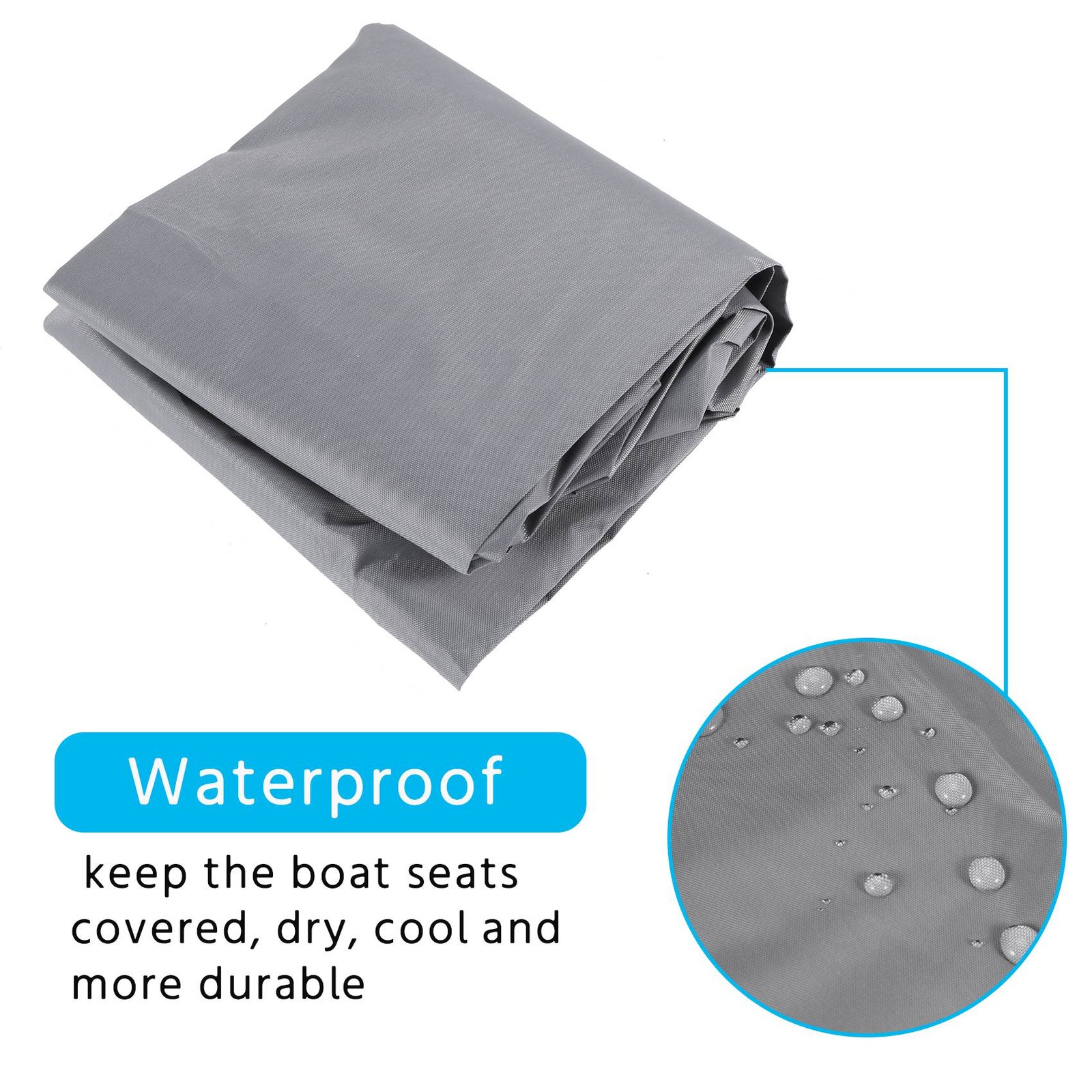 Boat Cover, Outdoor Pontoon Captain Boat Bench Chair Protective Waterproof Cover