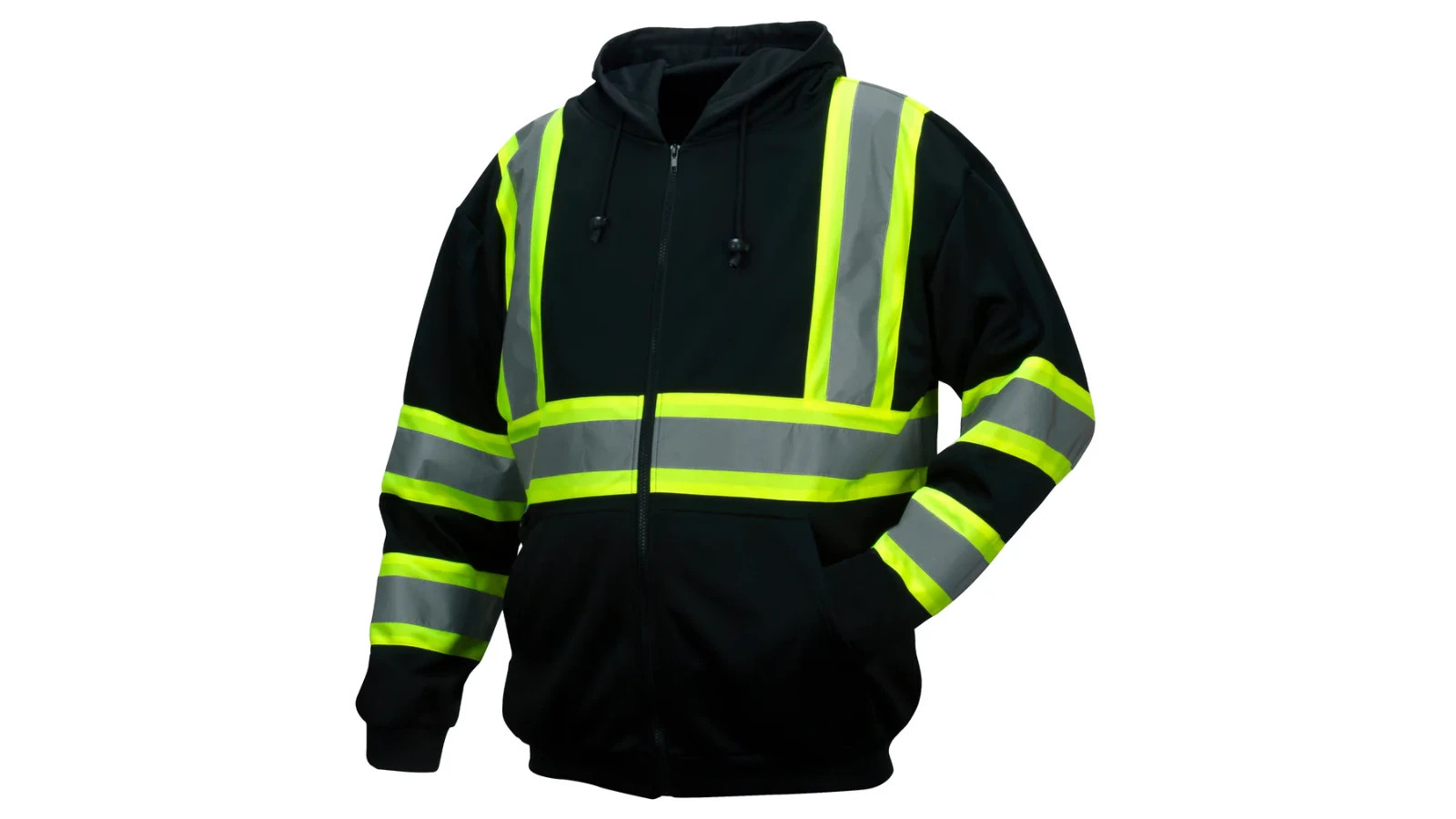 Pyramex Safety RSZH34 Series Enhanced Visibility Black Sweatshirt ANSI Type 0
