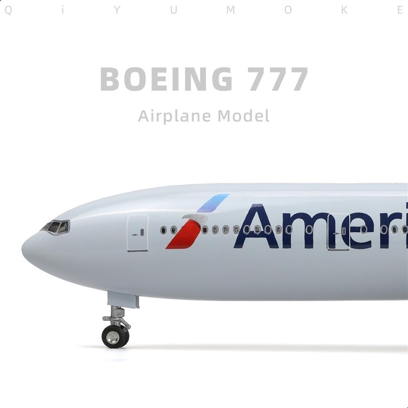 Boeing 777-300ER American Airlines 1/130 Scale Diecast Model Plane 47CM Display